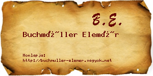 Buchmüller Elemér névjegykártya