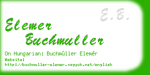 elemer buchmuller business card
